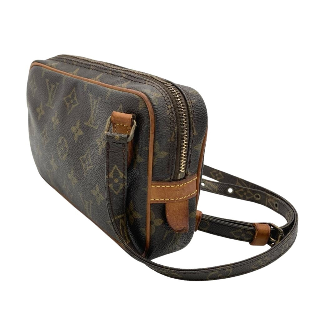 LOUIS VUITTON Authentic Brown Monogram Canvas Pochette Shoulder Bag - Picture 2 of 11